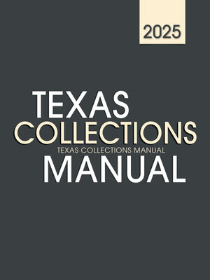 cover image of Texas collections manual. 2025.